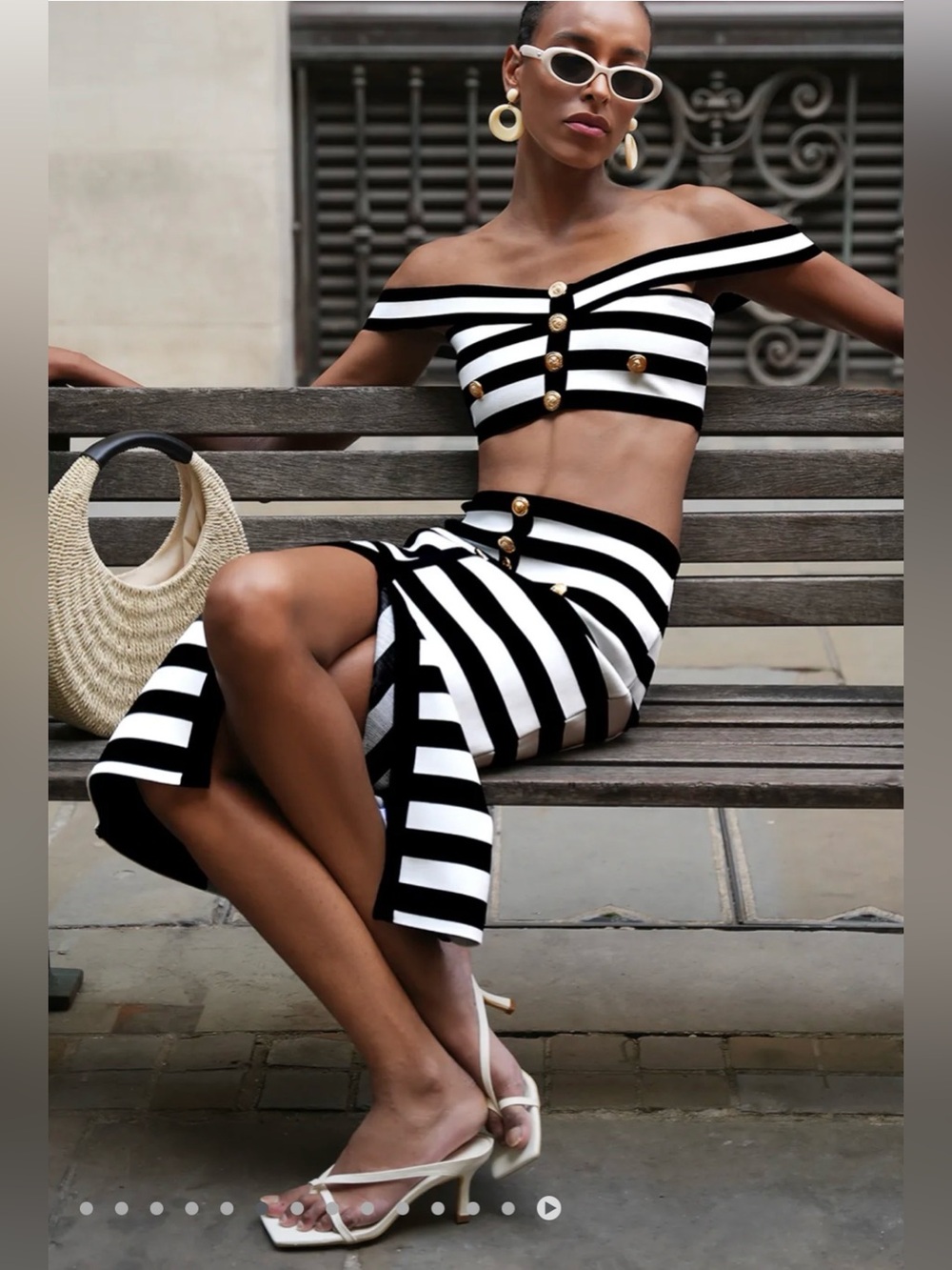 Black and White Striped Set - Picture 3 of 5